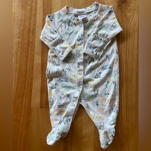 Hanna Andersson x Disney- Neutral Winnie the Pooh onesie. Organic cotton.